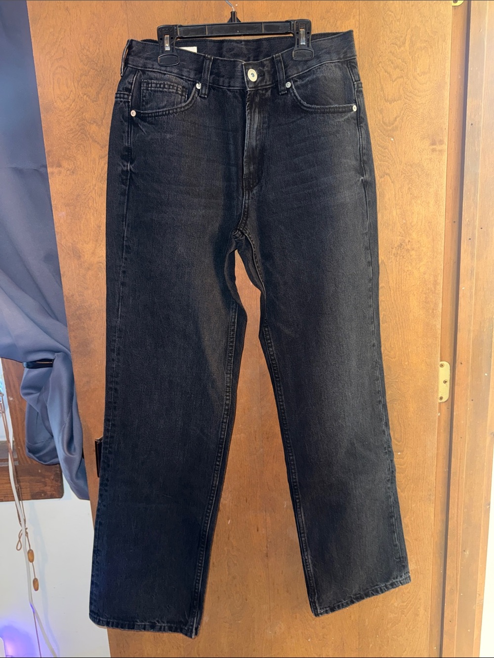 Zara woman Black Straight-Leg Jeans